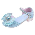 thumbnail image 1 of JAJAHO Girls Dress Shoes High Heels Glitter Mary Jane Sandals Stage Performance Wedding Princess Footwear 4-12 Years Buckle Trendy Shoes, 1 of 4
