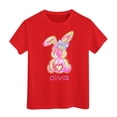 thumbnail image 1 of JAJAHO Girls Easter Shirts Bunny T-Shirt Graphic Short Sleeve Crew Neck Tees 3-13 Years Summer Soft Tops, 1 of 3
