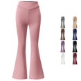 thumbnail image 1 of JAJAHO Girls Flare Leggings Sizes 5-14 Back To School Clothes Kids High Waisted Stretchy School Uniforms Pants, 1 of 5