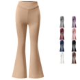 thumbnail image 1 of JAJAHO Girls Flare Leggings Sizes 5-14 Back To School Clothes Kids High Waisted Stretchy School Uniforms Pants, 1 of 5