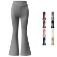 thumbnail image 1 of JAJAHO Girls Flare Leggings Sizes 5-14 Back To School Clothes Kids High Waisted Stretchy School Uniforms Pants, 1 of 5