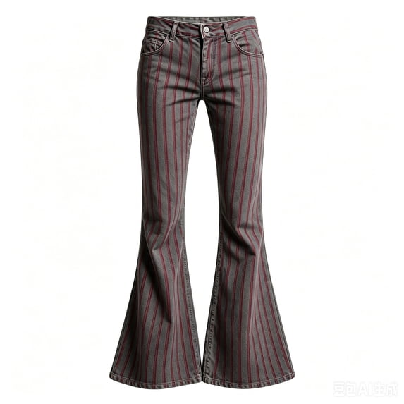 JAJAHO Girls Flare School Uniform Pants Striped Flat Front Pants Back To School Clothes For Kids 5-16Y
