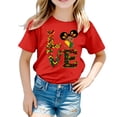 thumbnail image 1 of JAJAHO Girls Graphic Tee Girl Clothes Short Sleeve Love Letter Print Crewneck Loose Fit T Shirts For Kids 1-13 Years Trendy Tops, 1 of 4