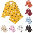 thumbnail image 1 of JAJAHO Girls Halloween Pajamas 2-Piece Pjs Set Kids Long Sleeve Button Down Shirt And Pants Home Clothes 3-14Y, 1 of 3
