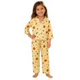 thumbnail image 1 of JAJAHO Girls Halloween Pajamas Cute Ghost Long Sleeve Button Down 2 Piece Pjs Loungewear Set For Kids 3-14Y, 1 of 5