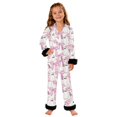thumbnail image 1 of JAJAHO Girls Halloween Pajamas Fuzzy Trim Long Sleeve Sleepwear Button Down 2 Piece Pjs Set For Kids 3-14Y, 1 of 5