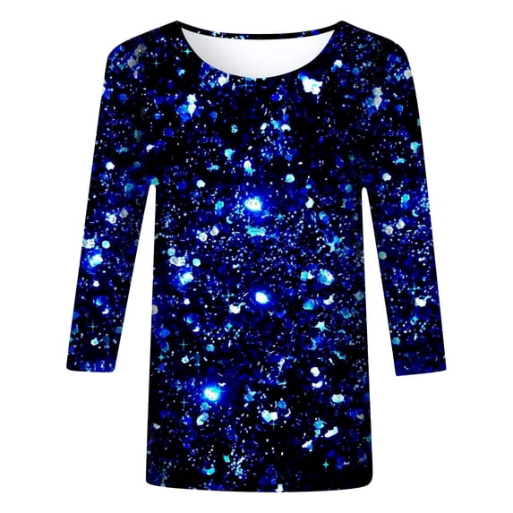 JAJAHO Girls Long Sleeve Shirt Carnival Star Print Comfortable Casual Tee Loose Fit Crewnek T Shirts Playwear Trendy Tops