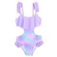 thumbnail image 1 of JAJAHO Girls One Piece Swimsuit Hallow Out Scale Print Ruffle Bathing Suit With Adjustable Straps For Kids Toddler 1-8Y Trendy Beachwear, 1 of 8