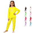 thumbnail image 1 of JAJAHO Girls Pajamas Bow Print Long Sleeve Top And Pants 2 Piece Loungewear Set Sizes 3-14Y, 1 of 7