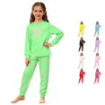 thumbnail image 1 of JAJAHO Girls Pajamas Bow Print Long Sleeve Top And Pants 2 Piece Loungewear Set Sizes 3-14Y, 1 of 7
