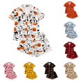 thumbnail image 1 of JAJAHO Girls Pajamas Halloween 2 Piece Long Sleeve Long Pants Pajama Set Kids Cute Pj Holiday Sleepwear Size 3-14, 1 of 9