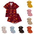 thumbnail image 1 of JAJAHO Girls Pajamas Halloween 2 Piece Long Sleeve Long Pants Pajama Set Kids Cute Pj Holiday Sleepwear Size 3-14, 1 of 9