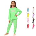 thumbnail image 1 of JAJAHO Girls Pajamas Set 2 Piece Soft Kids Loungewear Pjs Bow Print Long Sleeve Nightwear 3-14Y, 1 of 7