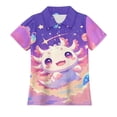 thumbnail image 1 of JAJAHO Girls Polo Shirts Short Sleeve Regular Fit Summer Cute Graphic Shirts For Kids 3-14Y Soft Tops, 1 of 3