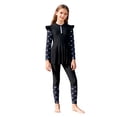 thumbnail image 1 of JAJAHO Girls Rash Guard Swimsuits Long Sleeve 2 Piece Swimwear For Girl Bow Printed Ruffle Flowy Hem Top Pants Set Summer Swimming Surfing Soft Beachwear, 1 of 7
