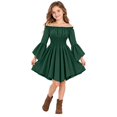 thumbnail image 1 of JAJAHO Girls Renaissance Dress Off Shoulder Bell Sleeve Pirate Halloween Dress For Carnival Party 3-11Y, 1 of 4