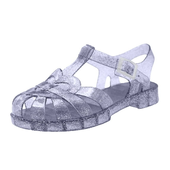 JAJAHO Girls Sandals For Kids 3-10 Years Breathable Open Toe Buckle Casual Shoes For Daily Wear Outdoor Play Summer Spring Fashion Footwear Trendy Shoes