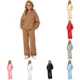 thumbnail image 1 of JAJAHO Girls Sweatsuit 2 Piece Set Long Sleeve Hoodie And Sweatpants Jogger Set Athletic Track Suit For Kids 5-16Y, 1 of 4