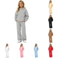 thumbnail image 1 of JAJAHO Girls Sweatsuit 2 Piece Set Long Sleeve Hoodie And Sweatpants Jogger Set Athletic Track Suit For Kids 5-16Y, 1 of 4