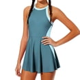 thumbnail image 1 of JAJAHO Girls Swim Dress One Piece Swimsuit Color Block Backless Adjustable Straps Bathing Suit For Kids Teens 7-16Y, 1 of 5