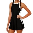 thumbnail image 1 of JAJAHO Girls Swim Dress One Piece Swimsuit Color Block Backless Adjustable Straps Bathing Suit For Kids Teens 7-16Y, 1 of 5