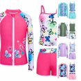thumbnail image 1 of JAJAHO Girls Swimsuit 3 Pieces Long Sleeve Rash Guard Set Tropical Printed Tankini Bathing Suits Summer Kids Swimwear 3-10Y, 1 of 6