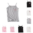 thumbnail image 1 of JAJAHO Girls Tank Tops Stretchy Soft Cute Print Undershirt Spaghetti Strap Base Layering Camisole Kids Girl Summer Cotton Clothes 2-12Y, 1 of 4
