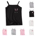 thumbnail image 1 of JAJAHO Girls Tank Tops Stretchy Soft Cute Print Undershirt Spaghetti Strap Base Layering Camisole Kids Girl Summer Cotton Clothes 2-12Y, 1 of 4
