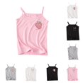 thumbnail image 1 of JAJAHO Girls Tank Tops Stretchy Soft Cute Print Undershirt Spaghetti Strap Base Layering Camisole Kids Girl Summer Cotton Clothes 2-12Y, 1 of 6