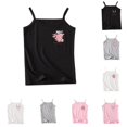 thumbnail image 1 of JAJAHO Girls Tank Tops Stretchy Soft Cute Print Undershirt Spaghetti Strap Base Layering Camisole Kids Girl Summer Cotton Clothes 2-12Y, 1 of 4