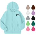 thumbnail image 1 of JAJAHO Girls Zip Up Hoodie Sweatshirt Bow Print Long Sleeve Fall Jacket For Kids 5-14Y, 1 of 8