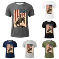 thumbnail image 1 of JAJAHO Graphic Tees For Boys Western Cowboy Printed Short Sleeve Crew Neck Loose Fit Kids T Shirt 2-13Y, 1 of 4