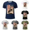 thumbnail image 1 of JAJAHO Graphic Tees For Boys Western Cowboy Printed Short Sleeve Crew Neck Loose Fit Kids T Shirt 2-13Y, 1 of 4