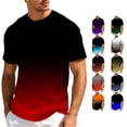thumbnail image 1 of JAJAHO Graphic Tees Men Gradient T Shirt Casual Summer Short Sleeve Loose Fit Crew Neck Tshirts Comfy Tops, 1 of 4