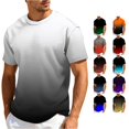 thumbnail image 1 of JAJAHO Graphic Tees Men Gradient T Shirt Casual Summer Short Sleeve Loose Fit Crew Neck Tshirts Stylish Tops, 1 of 4