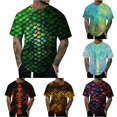 thumbnail image 1 of JAJAHO Graphic Tees Men Short Sleeve Funny Scale 3D Printed Short Sleeve Crew Neck Loose Fit T Shirt Soft Tops, 1 of 6