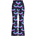 thumbnail image 1 of JAJAHO Halloween Girls Flared Leggings Bat Print High Waisted Bell Botttom Leggings Sizes 1-14Y, 1 of 3