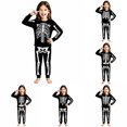 thumbnail image 1 of JAJAHO Halloween Kids Pajamas Girls Boys Skeleton Pajama Long Sleeve Top And Pant 2 Piece Pjs 2-10Y, 1 of 4
