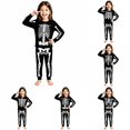 thumbnail image 1 of JAJAHO Halloween Kids Pajamas Girls Boys Skeleton Pajama Long Sleeve Top And Pant 2 Piece Pjs 2-10Y, 1 of 4