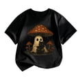 thumbnail image 1 of JAJAHO Halloween T-Shirts For Kids Boys Girls Mushroom Ghost Graphic Short Sleeve Crew Neck Tees 2-13Y, 1 of 6