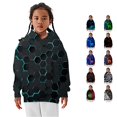 thumbnail image 1 of JAJAHO Hoodies For Girls Boys 3D Graphic Print Sweatshirts Kids Long Sleeve Hooded Pullover Tops 6-16Y, 1 of 4