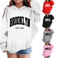 thumbnail image 1 of JAJAHO Hoodies For Girls Brooklyn Sweatshirt Oversized Long Sleeve Fall Winter Pullover Tops, Sizes 3-12Y, 1 of 4