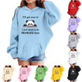 thumbnail image 1 of JAJAHO Hoodies For Girls Cute Panda Graphic Long Sleeve Hooded Sweatshirt Casual Loose Fall Pullover Top 2-14Y, 1 of 4