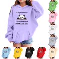 thumbnail image 1 of JAJAHO Hoodies For Girls Cute Panda Graphic Long Sleeve Hooded Sweatshirt Casual Loose Fall Pullover Top 2-14Y, 1 of 4