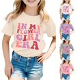 thumbnail image 1 of JAJAHO In My Flower Girl Era T Shirts For Girls Short Sleeve Letter Graphic Tees Crew Neck Loose Fit Summer Tops 1-13Y, 1 of 4