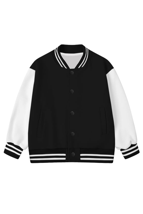 Kids Baseball Jackets Boys Girls Team Uniform Varsity Jacket Everyday Casual School Classic Clothing Long Sleeve Stylish Tops