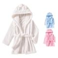 thumbnail image 1 of JAJAHO Kids Bathrobe Boys Girls Soft Plush Flannel Spa Hooded Robe, Sizes 1-8Y, 1 of 8