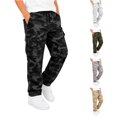 thumbnail image 1 of JAJAHO Kids Boys Cargo Jogger Pants With Multi Pockets Camouflage Casual Drawstring Loose Straight Leg Pants 5-16Y, 1 of 5