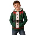 thumbnail image 1 of JAJAHO Kids Boys Christmas Hoodie 3D Printed Funny Santa Hoodie Xmas Holiday Party Tops For 1-16 Years, 1 of 5