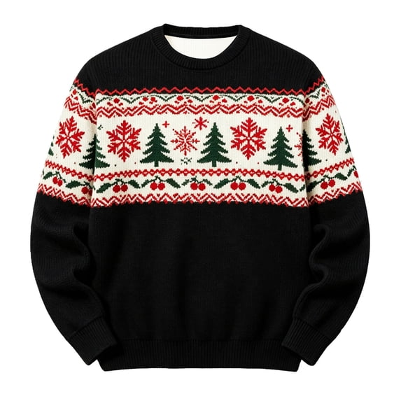 JAJAHO Kids Boys Christmas Sweatshirt Christmas Tree Print Crew Neck Pullover Xmas Holiday Tops For 2-14 Years